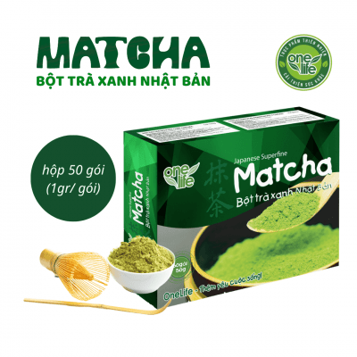 BỘT TRÀ XANH NHẬT BẢN (MATCHA) ONELIFE Hộp 50 gói * 1gr/ gói