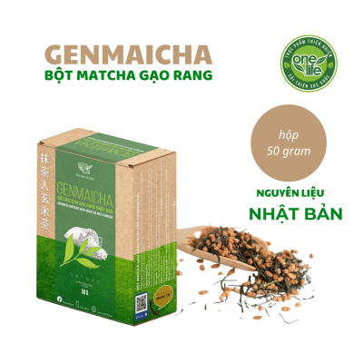 BỘT MATCHA GẠO RANG NHẬT BẢN (GENMAICHA) ONELIFE Hộp 50gr