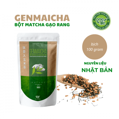 BỘT MATCHA GẠO RANG NHẬT BẢN (GENMAICHA) ONELIFE Bịch 100gr