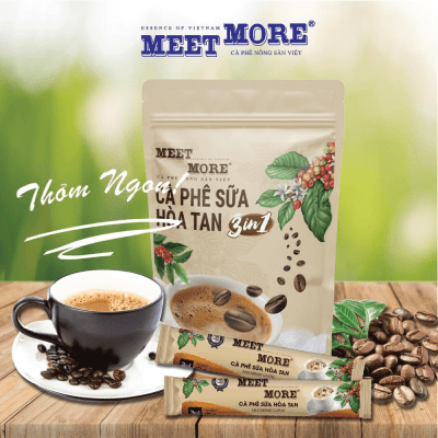 Bịch Cà Phê Hòa Tan Sữa Đá - Meet More Coffee (50 gói x 18g) Cafe