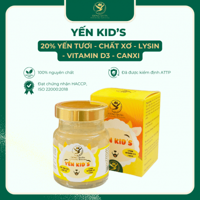 Yến chưng Kid's 20% yến - Đông Quân Thịnh 70ml 