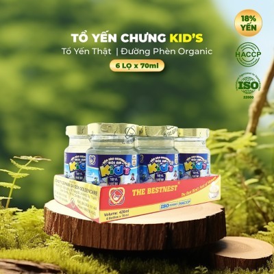 Khay 6 hũ Tổ yến chưng sẵn BESTNEST HỘI AN 18% KID'S