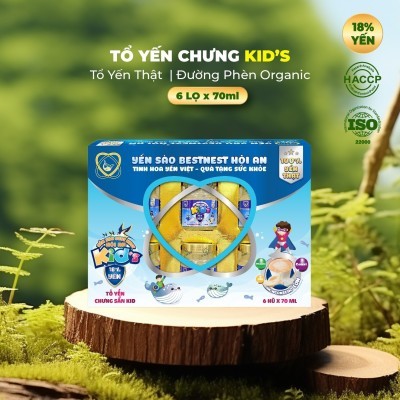 Lốc 6 hũ Tổ yến chưng sẵn BESTNEST HỘI AN 18% KID