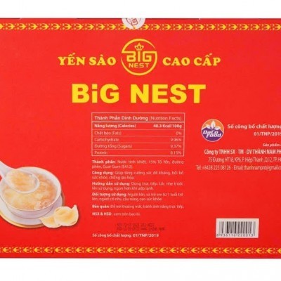 Tổ yến chưng sẵn BIG NEST KHÁNH HOÀ 15% ĐƯỜNG PHÈN - Hộp 6 hũ