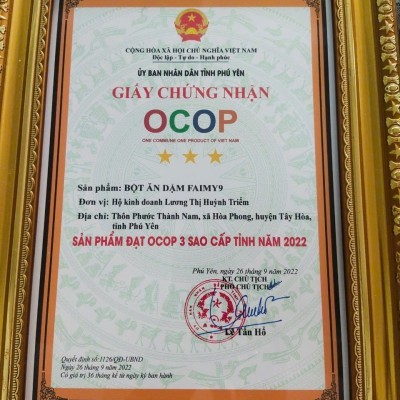  Bột Ăn Dặm Faimy 9 (Túi/200g) đạt chứng nhận ocop 3 sao tỉnh phú yên