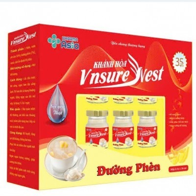 Yến VnSureNest Khay Đường Phèn 35% (76ml x 6 Hũ)/Khay:10 Khay/Thùng.