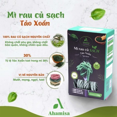 Mì Rau Củ Sạch Tảo Xoắn - Ahamisa 240gr