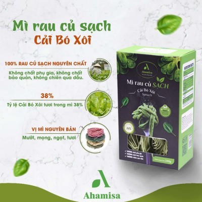 Mì Rau Củ Sạch Cải Bó Xôi - Ahamisa 240gr