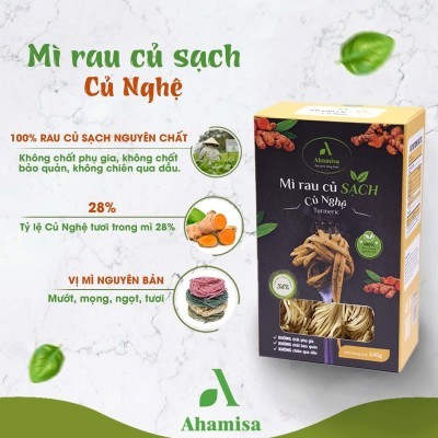 Mì Rau Củ Sạch Củ Nghệ - Ahamisa 240gr