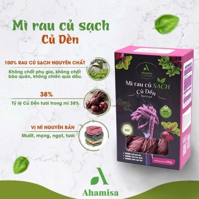 Mì Rau Củ Sạch Củ Dền - Ahamisa 240gr