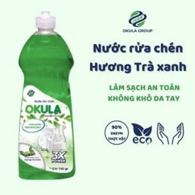 Nước Rửa Chén OKULA Hương Trà Xanh 750gr