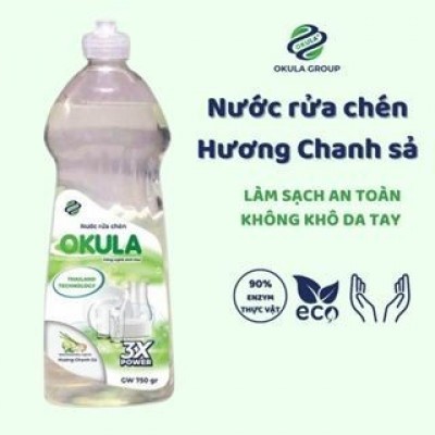 Nước Rửa Chén OKULA Hương Chanh Sả 750gr