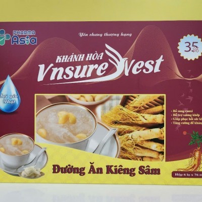 Yến VnSureNest Khây đường ăn kiêng sâm 35% (70ml x 6 Hủ)/Khây:10 Khây/Thùng.