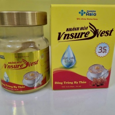 Yến Hũ VnSureNest Đông Trùng Hạ Thảo 35% (76ml/ Hủ) 48 Hũ/Thùng.