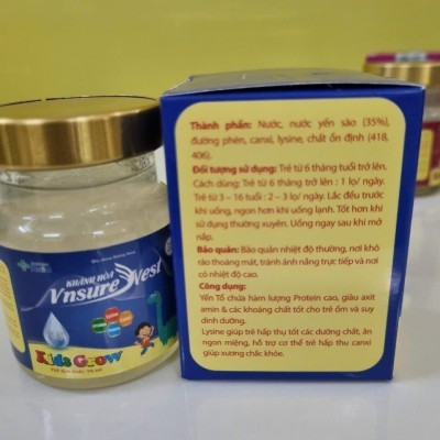 Yến Hũ VnSureNest Kids Grow 35% (76ml/ Hủ) 48 Hũ/Thùng.