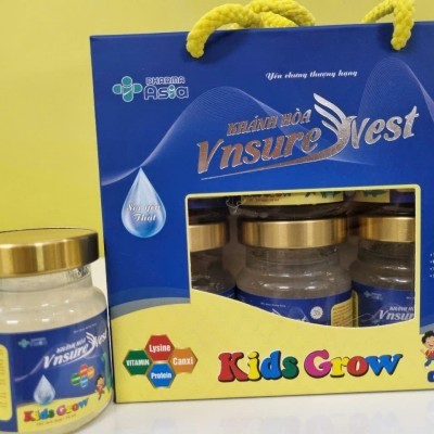 Yến Túi VnSureNest Kids Grow 35% (76ml/ Hủ x 6 Hũ / Túi ) 8 Túi/Thùng. 