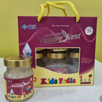 Yến Túi VnSureNest Kids Pedia 35% (76ml/ Hũ x 6 Hũ /Túi) 8 Túi/Thùng. 