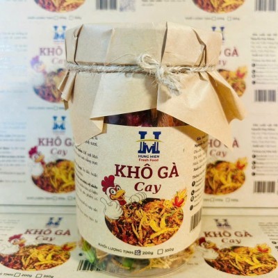 KHÔ GÀ CAY CỤC HÙNG MIÊN – NGON TỰ NHIÊN, SẠCH AN TOÀN hộp 200g NAM