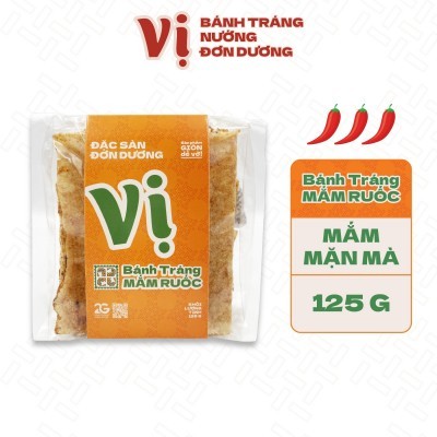 TÚI BÁNH TRÁNG MẮM RUỐC VỊ - TÚI 125G/ 4 túi