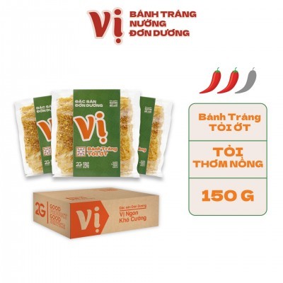 COMBO 4 TÚI BÁNH TRÁNG TỎI ỚT VỊ -TÚI 150G 