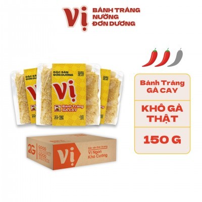 COMBO 4 TÚI BÁNH TRÁNG GÀ CAY VỊ -TÚI 150G 