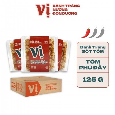  TÚI BÁNH TRÁNG SỐT TÔM VỊ - TÚI 125G/ 4 túi