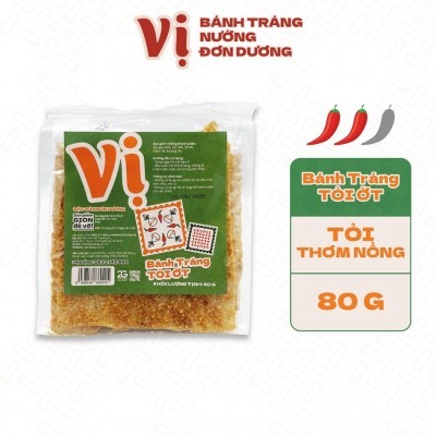 COMBO 6 TÚI BÁNH TRÁNG TỎI ỚT VỊ - TÚI 80G