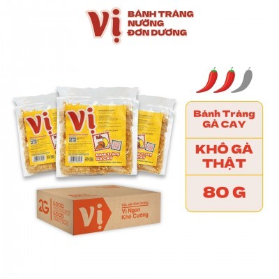 COMBO 6 TÚI BÁNH TRÁNG GÀ CAY VỊ - TÚI 80G