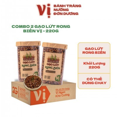 COMBO 2 HŨ GẠO LỨT RONG BIỂN VỊ - HŨ 220G