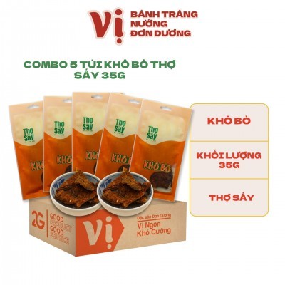  TÚI KHÔ BÒ THỢ SẤY- TÚI 35G/5 TÚI 