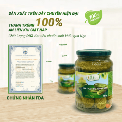 Dưa Chuột Bao Tử Ngâm F&G Food 720gr