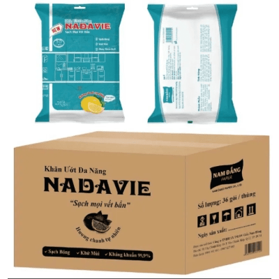 Khăn Ướt Đa Năng Nadavie 30 tờ - Thùng 36 gói