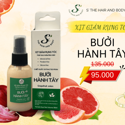 XỊT GIẢM RỤNG TÓC CHIẾT XUẤT BƯỞI HÀNH TÂY 50ML