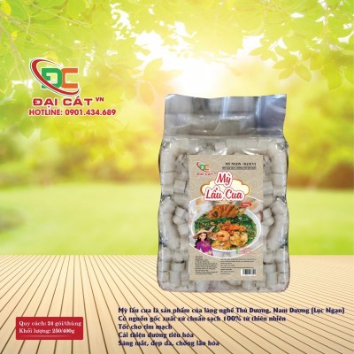 Mỳ Lẩu Cua - 100% Bột Gạo - Đại Cát - Bịch 400g