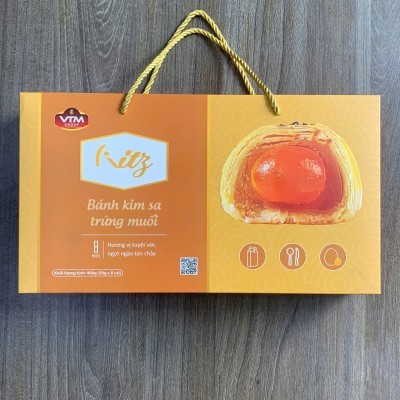 Bánh Kim Sa Kity trứng muối - Hộp 400gr/8 cái SH