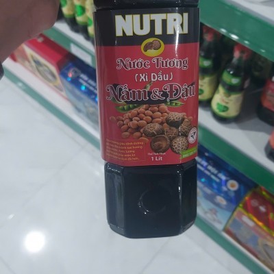 NƯỚC TƯƠNG NẤM VÀ ĐẬU chai 1000ml - Thùng 15chai 