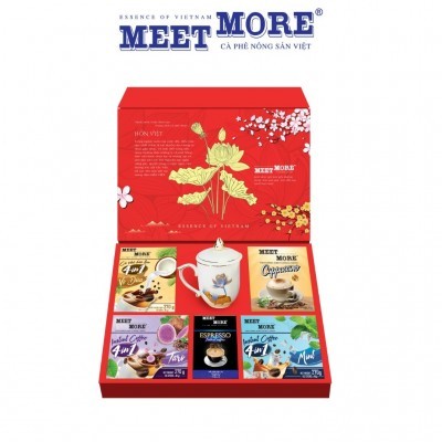 Hộp quà tặng Hồn Việt Meet More cao cấp - Cà phê nông sản Việt