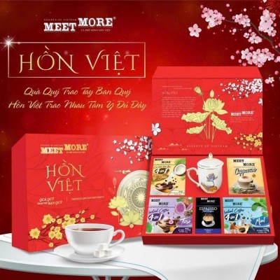 Hộp quà tặng Hồn Việt Meet More cao cấp - Cà phê nông sản Việt