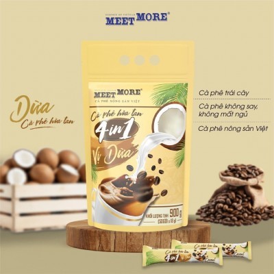 CÀ PHÊ HÒA TAN VỊ DỪA 4IN1