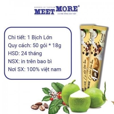 CÀ PHÊ HÒA TAN VỊ DỪA 4IN1