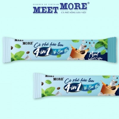 Hộp Cà Phê Hòa Tan Vị Bạc Hà 4in1 OCOP 4 Sao - Meet More Coffee 270g (15 gói x 18g)