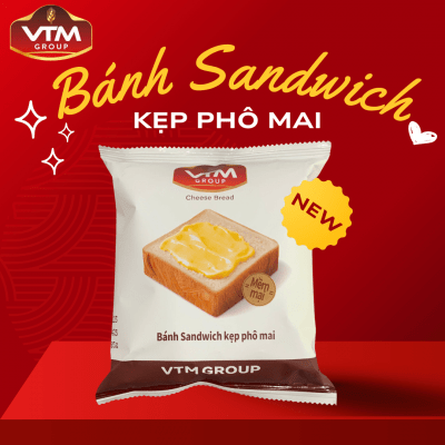 Bánh Sandwich VTM kẹp phô mai 85gr