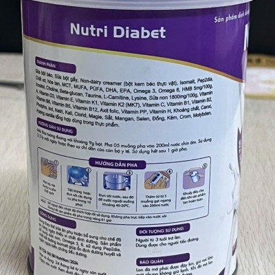 Sữa dinh dưỡng Nutri Diabet Gold - Lon 400g (Thùng 24 lon)