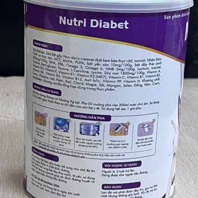 Sữa dinh dưỡng Nutri Diabet Gold - Lon 800g (Thùng 12 lon)