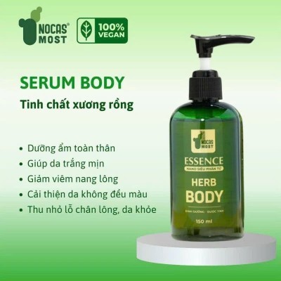 Serum body thiên nhiên Nocas Most chiết xuất Xương rồng giúp toàn thân trắng mịn, dưỡng ẩm da - chai 150ml