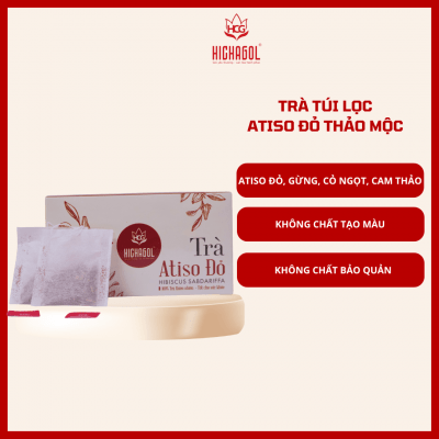 Trà Atiso đỏ thảo mộc Hichagol giúp thanh lọc cơ thể, giải độc gan, hỗ trợ giảm cân,...[Hộp 60gr]