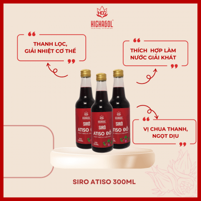 Siro Atiso đỏ Hichagol thanh nhiệt, tăng cường hệ miễn dịch, không sử dụng hóa chất [Chai 300ml]