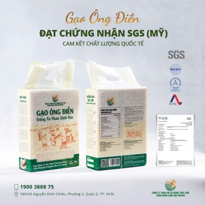 Gạo Ông Điền - Gạo Dinh Dưỡng Không Đường - Túi 5kg