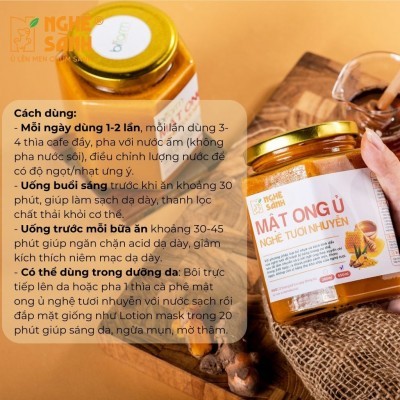 Mật ong ủ nghệ tươi nhuyễn Nghệ Sành 