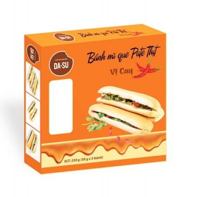 Bánh mì que Pate Thịt - Vị Cay đông lạnh Da&Su (250g)